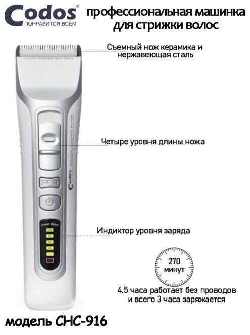 Машинка Для Стрижки Codos CHC-916